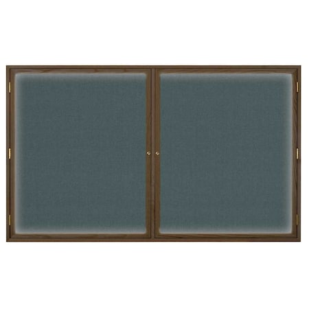 United Visual Products Triple Door Indoor Enclosed Easy Tack Bo UV335EZ-BLACK-BLACK